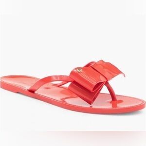 Kate Spade Jayla Tomato Bow Flip Flop Sandals in original box - size 9